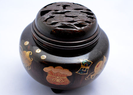 Ornament, Incense burner, Tropical wood, Various lucky charm, Maki-e - Sanao Matsuda, Echizen lacquerware