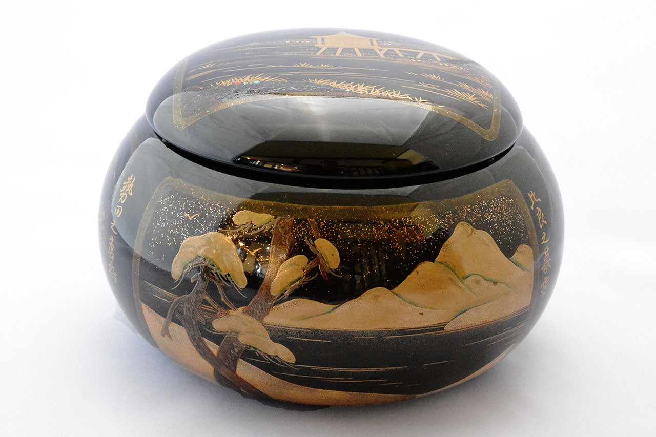 Box, Go stone case set - Sanao Matsuda, Echizen lacquerware