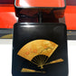 Box, Three-tiered food box, Fan, Bento - Sanao Matsuda, Echizen lacquerware