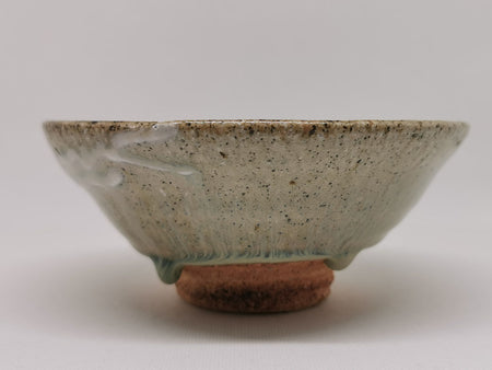 Tea ceremony utensils, Blue karatsu Matcha tea bowl - Raizan Yasunaga, Karatsu ware, Ceramics