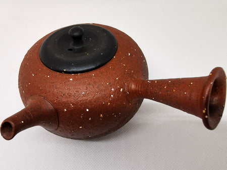 Tea supplies, Kyusu teapot, Vermilion fire kiln-change, Namban Pear skin, Round type - Yokei Mizuno, Tokomane ware, Ceramics
