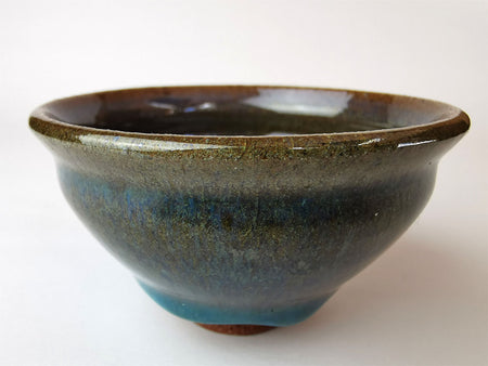 Drinkware, Large sake cup, Blue colored, Tenmoku, Deep type - Tea cup, Toshinori Munakata, Aizuhongo ware, Ceramics