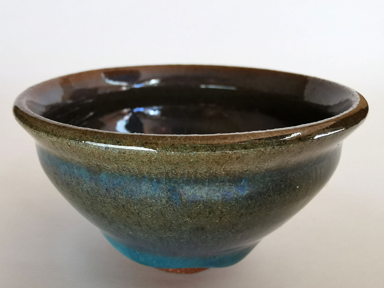 Drinkware, Large sake cup, Blue colored, Tenmoku, Deep type - Tea cup, Toshinori Munakata, Aizuhongo ware, Ceramics