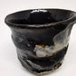 Drinkware, Large sake cup, Black Oribe - Makoto Yamaguchi, Seto ware, Ceramics