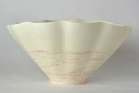 Flower vessel, Shell shaped vase, Kneading technique - Tomoyuki Hoshino, Kneading, Ceramics
