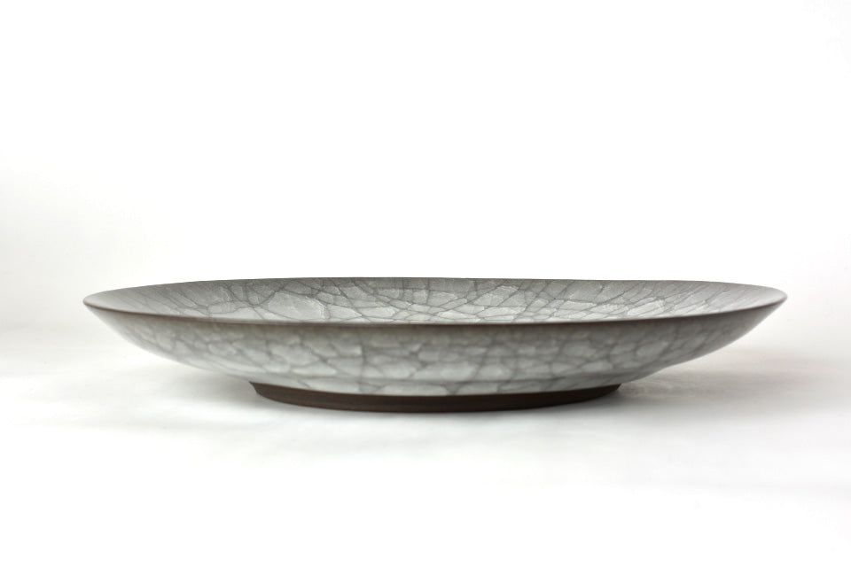 Table ware, Plate, Ice cracks pattern A - Takeshi Imaizumi, Tenmoku, Ceramics