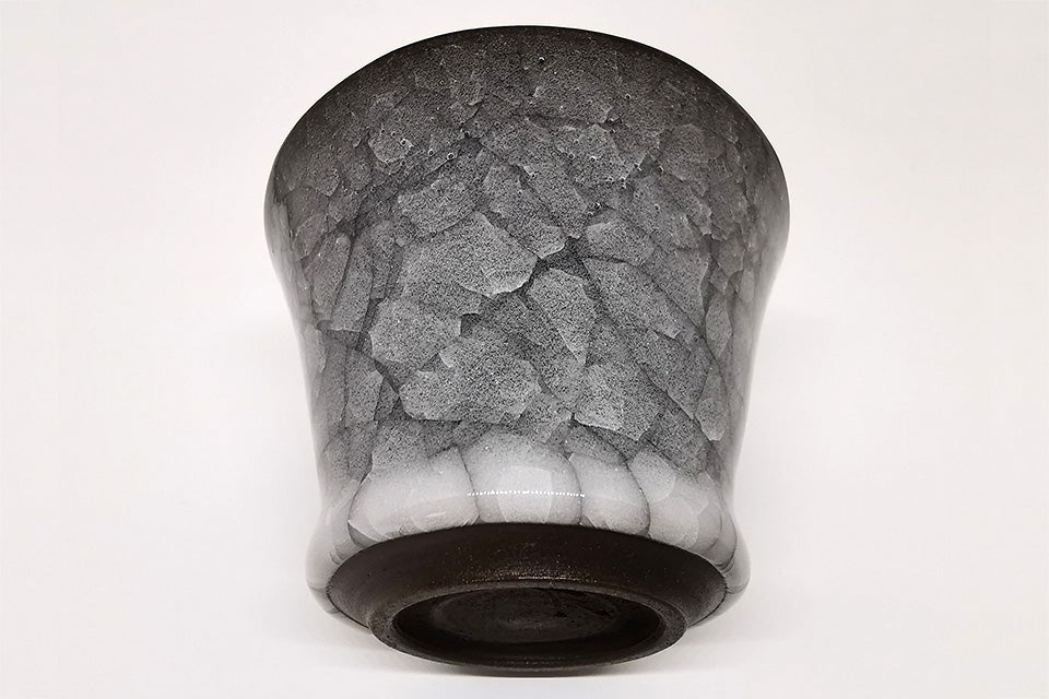 Drinkware, Sake cup, Ice cracks pattern, Deep type B - Takeshi Imaizumi, Tenmoku, Ceramics