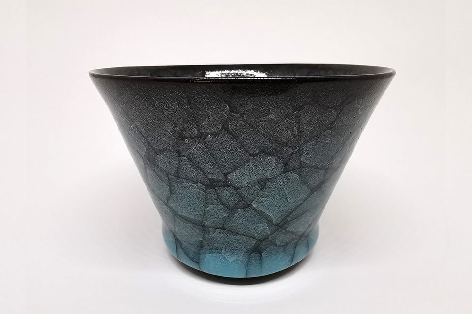 Drinkware, Sake cup, Blue celadon, Deep type - Takeshi Imaizumi, Tenmoku, Ceramics