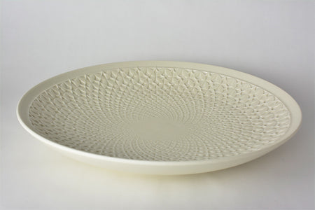 Table ware, Plate, White porcelain, Geometry, Cloisonne pattern - Mizuho Takeda, Ceramics
