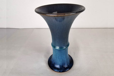 Flower vessel, Vase, Green coloration, Separate glazes - Toshinori Munakata, Aizuhongo ware, ceramics
