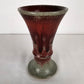 Flower vessel, Vase, Vermilion coloration - Toshinori Munakata, Aizuhongo ware, ceramics