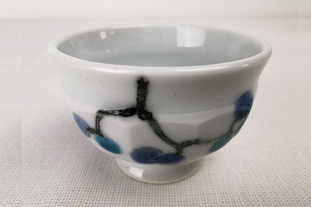 Drinkware, Large sake cup, Multicolored glaze painting, Wild grape - Takanori Fujino, Iro-e, ceramics