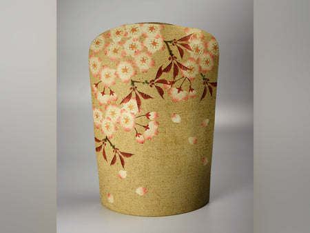 Flower vessel, Vase, Cloth pattern, Cherry blossom - Motohiko Ito, Kasama ware, Ceramics