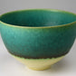 Tableware, Green coloring bowl, Round shape - Hideki Inoue, Kasama ware, Ceramics