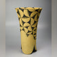Flower vessel, Vase, Carbonized colored mud pottery - Satoshi Uetake, Kasama ware, Ceramics
