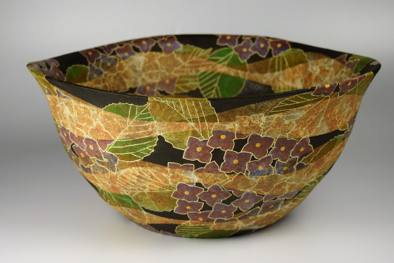 Flower vessel, Bowl, Hydrangea - Hiroyuki Onuki, Kasama ware, Ceramics