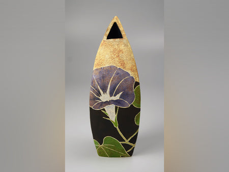 Flower vessel, Pot, Morning glory - Hiroyuki Onuki, Kasama ware, Ceramics