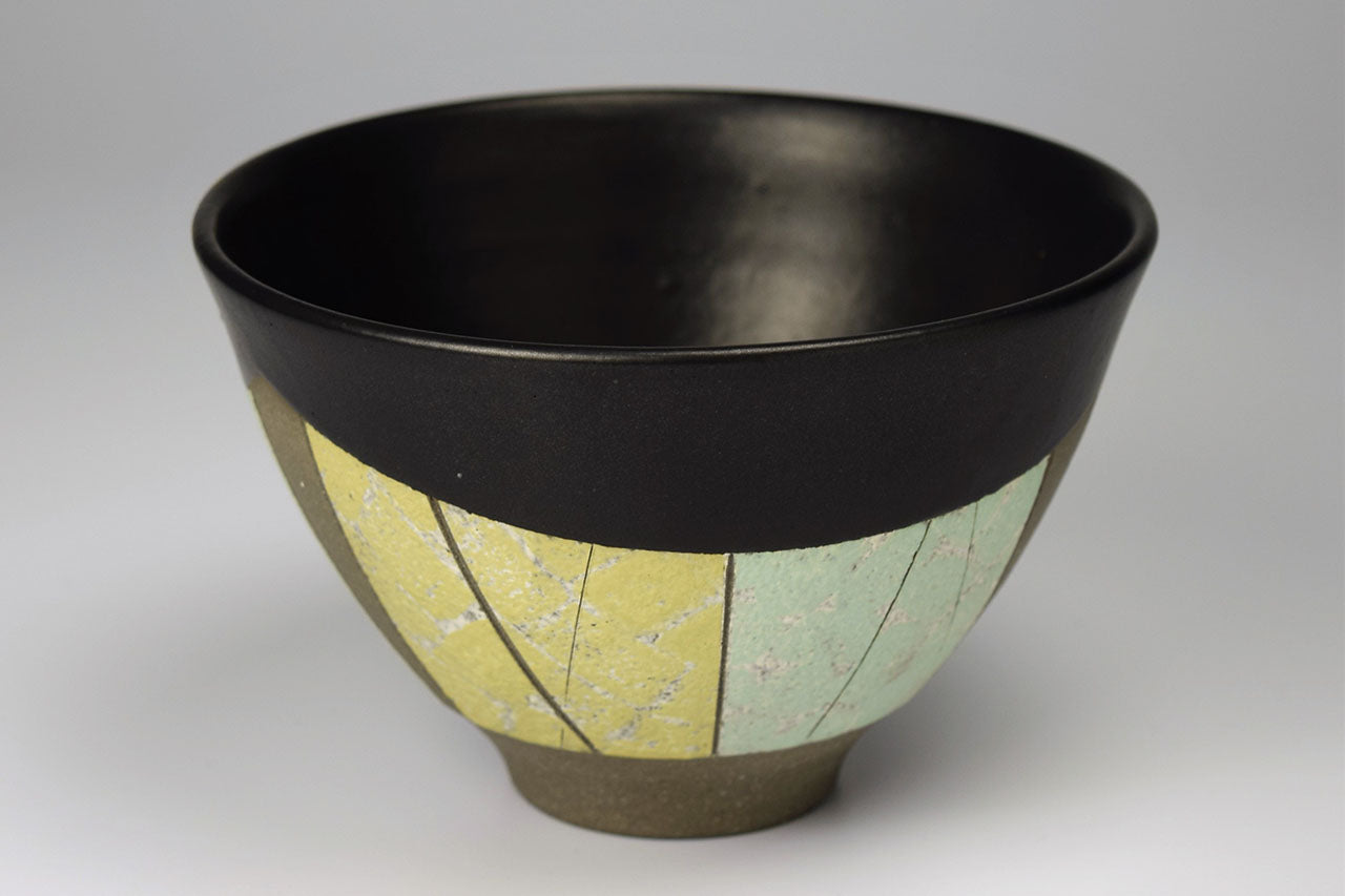 Tea ceremony utensils, Matcha tea bowl, Colored mud pottery - Hiroshi Kikuchi, Kasama ware, Ceramics