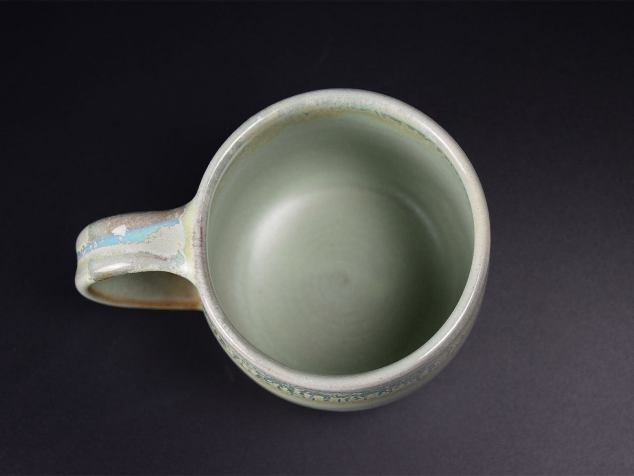 Drinkware, Mug, Bright green, Standing upright - Yusuke Isobe, Kasama ware, Ceramics