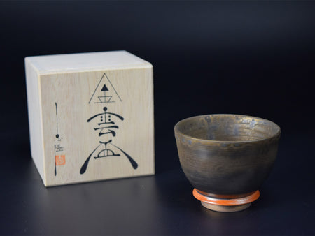 Drinkware, Large sake cup, Golden cloud - Tadataka Sudo, Kasama ware, Ceramics
