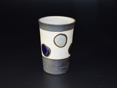 Drinkware, Beer cup, Dot design - Takanori Tsubouchi, Kasama ware, Ceramics