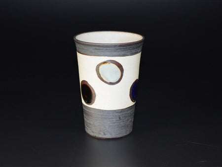 Drinkware, Beer cup, Dot design - Takanori Tsubouchi, Kasama ware, Ceramics