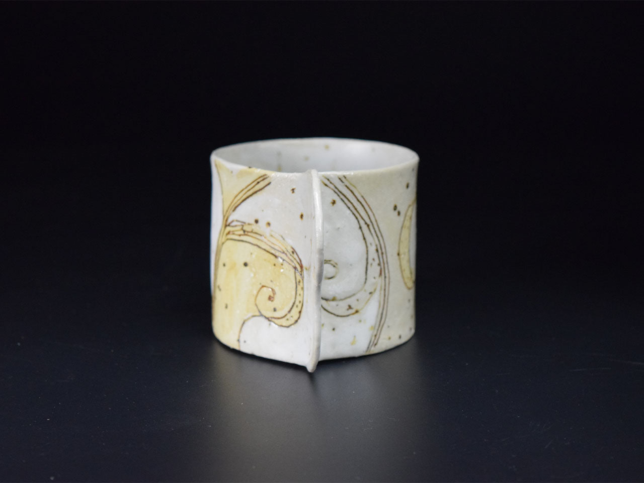 杯子 草花紋馬克杯 由良Rieko 笠間燒 陶瓷器
