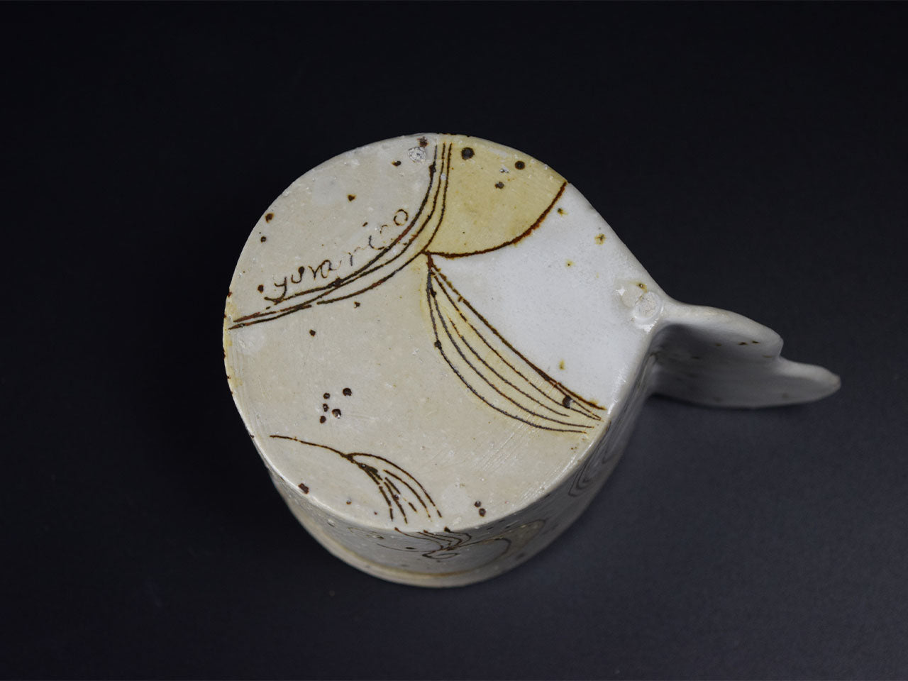 杯子 草花纹马克杯 由良Rieko 笠间烧 陶瓷器