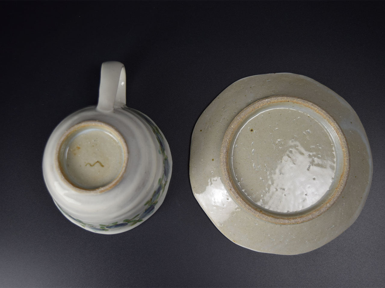 Drinkware, Teacup, Blue rose pattern - Tomoko Matsushita, Kasama ware, Ceramics