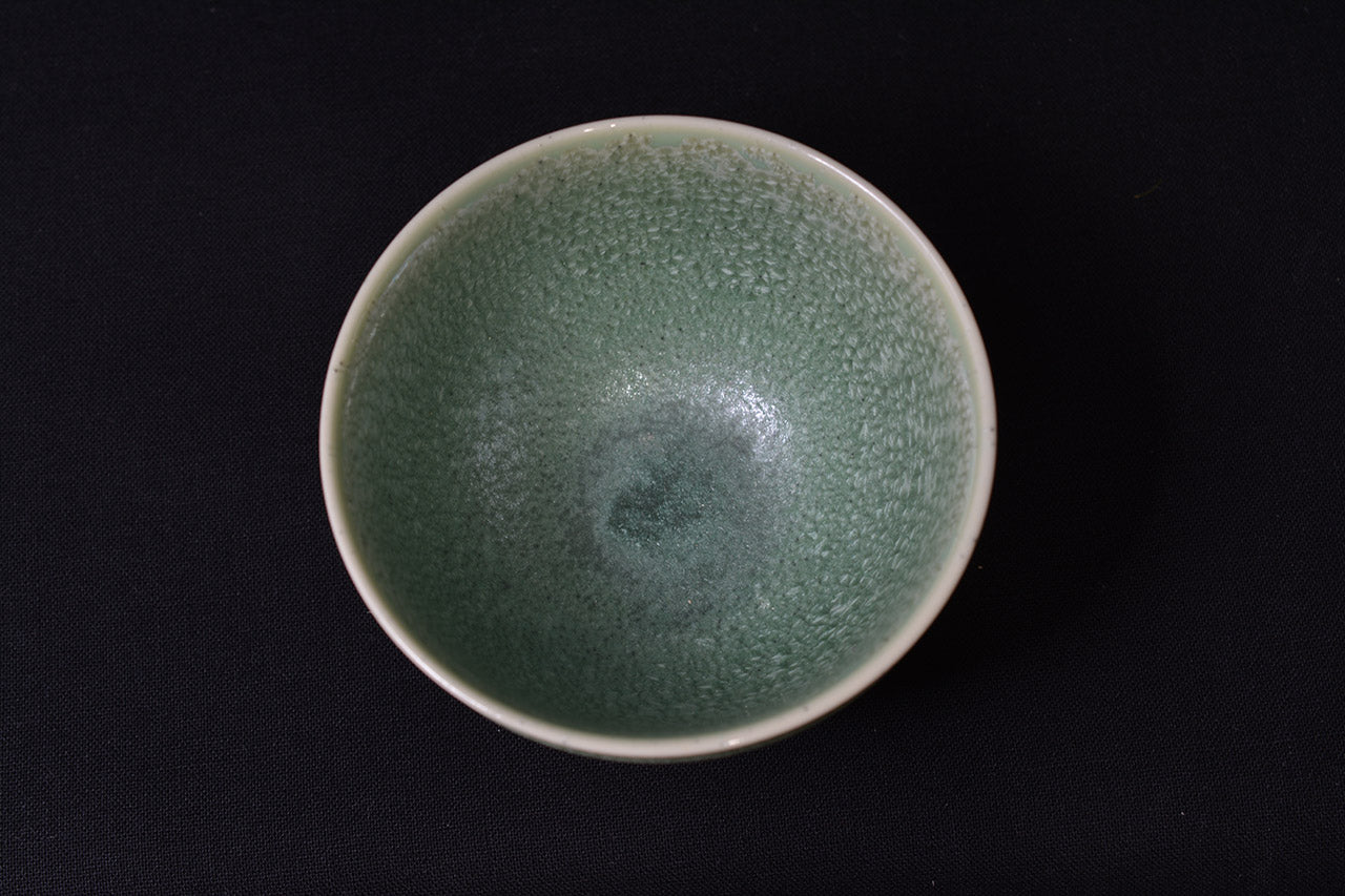Drinking vessel, Large sake cup, Warbler jade, Tenmoku shape, tea cup - Shinemon-kiln, Arita ware, Ceramics