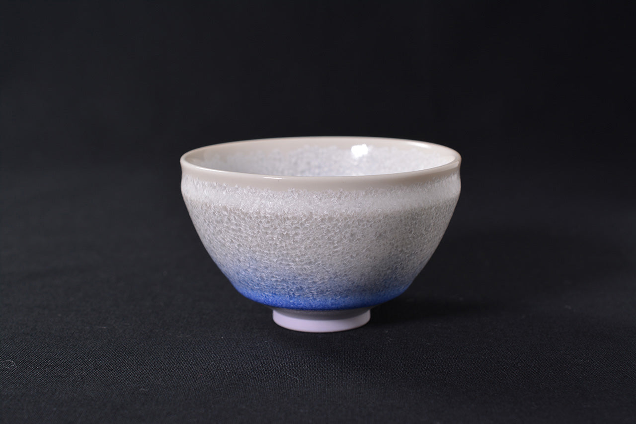 Drinking vessel, Large sake cup, Indigo dye Water drop, Tenmoku shape, tea cup - Shinemon-kiln, Arita ware, Ceramics
