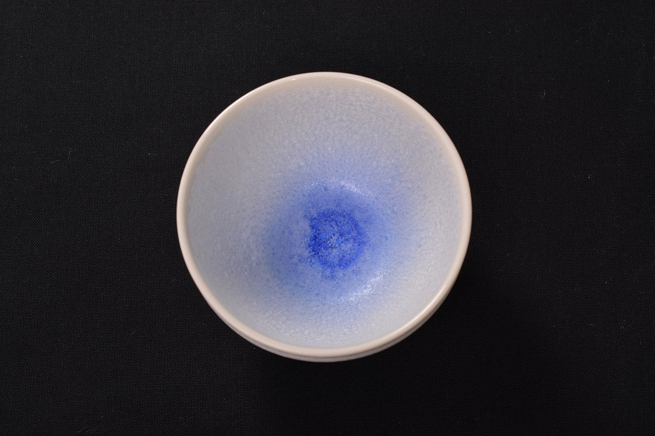 Drinking vessel, Large sake cup, Indigo dye Water drop, Tenmoku shape, tea cup - Shinemon-kiln, Arita ware, Ceramics
