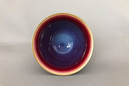 Drinking vessel, Mini sake cup, Iridescent cloud Golden rim, tea cup - Shinemon-kiln, Arita ware, Ceramics