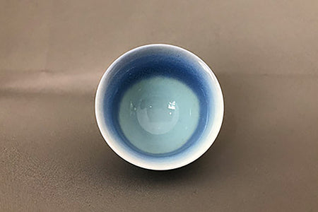 Drinking vessel, Mini sake cup, Moon white, tea cup - Shinemon-kiln, Arita ware, Ceramics