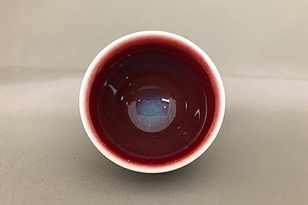 茶具 迷你茶盏 辰砂釉彩 日本产手工茶杯 清酒杯 真右卫门窑 有田烧 陶瓷器