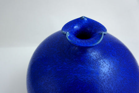 Flower vessel, Vase, Ultramarine Water drop - Shinemon-kiln, Arita ware, Ceramics