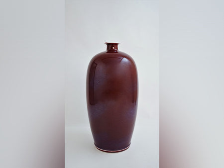 Flower vessel, Vase, Cinnabar - Shinemon-kiln, Arita ware, Ceramics