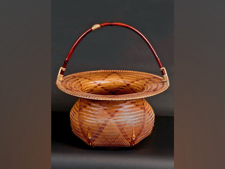 Flower vessel, Flower basket, Morning Glory - Shoukou Kawano, Beppu bamboo crafts