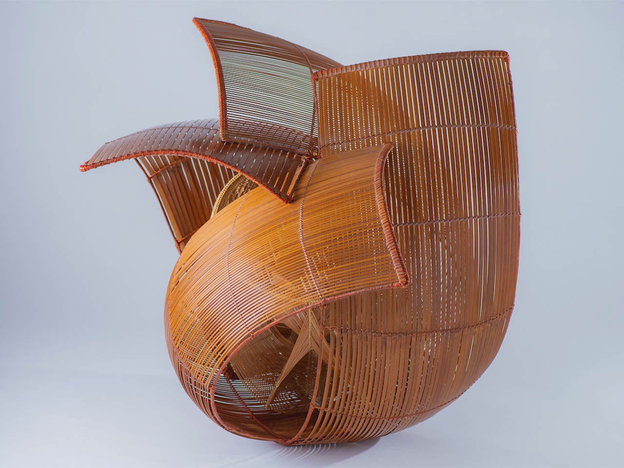 Flower vessel, Flower basket, Vortex - Ryuun Yamaguchi, Beppu bamboo crafts
