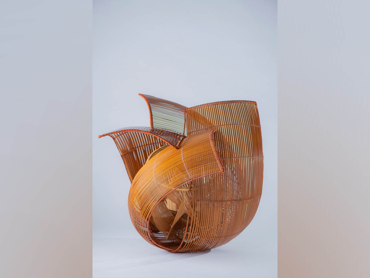 Flower vessel, Flower basket, Vortex - Ryuun Yamaguchi, Beppu bamboo crafts