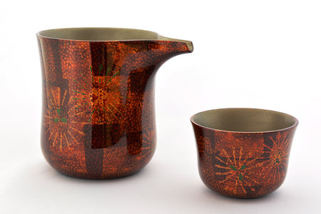 Drinking vessel, Lipped bowl and Large sake cup set - Toshihito Kon, Tsugaru lacquerware