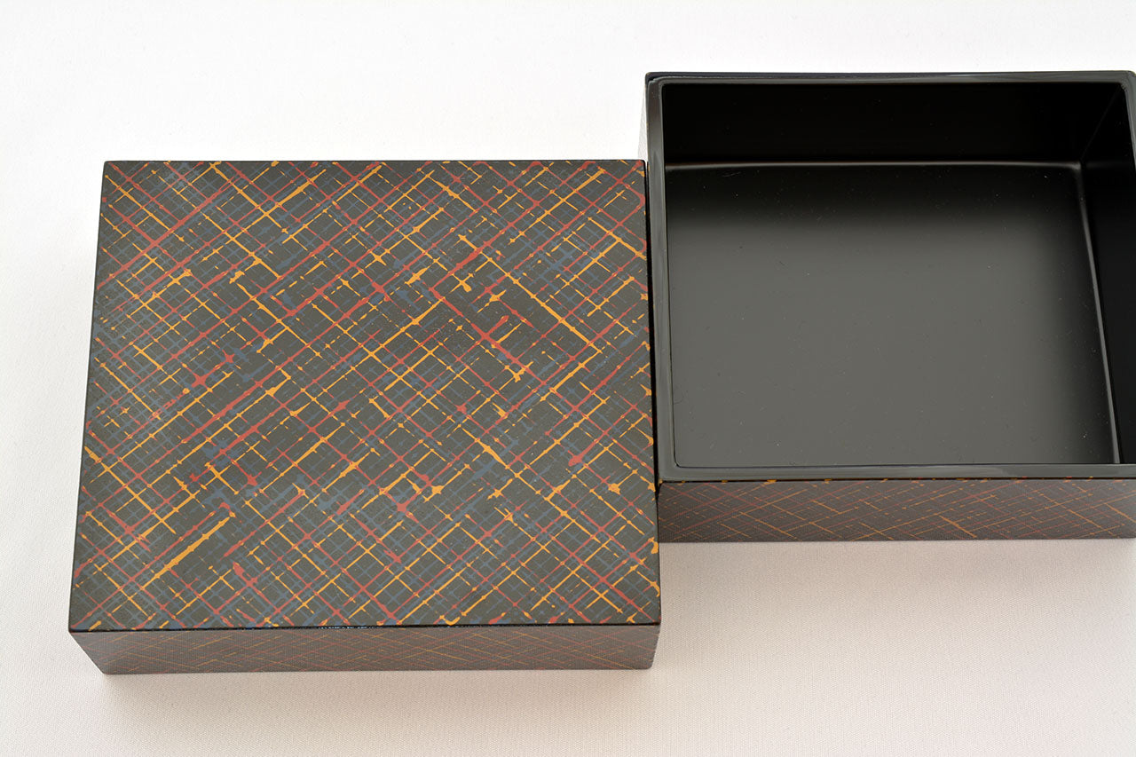 Box, Small box, Cloth pattern - Akihiko Sakamoto, Tsugaru lacquerware