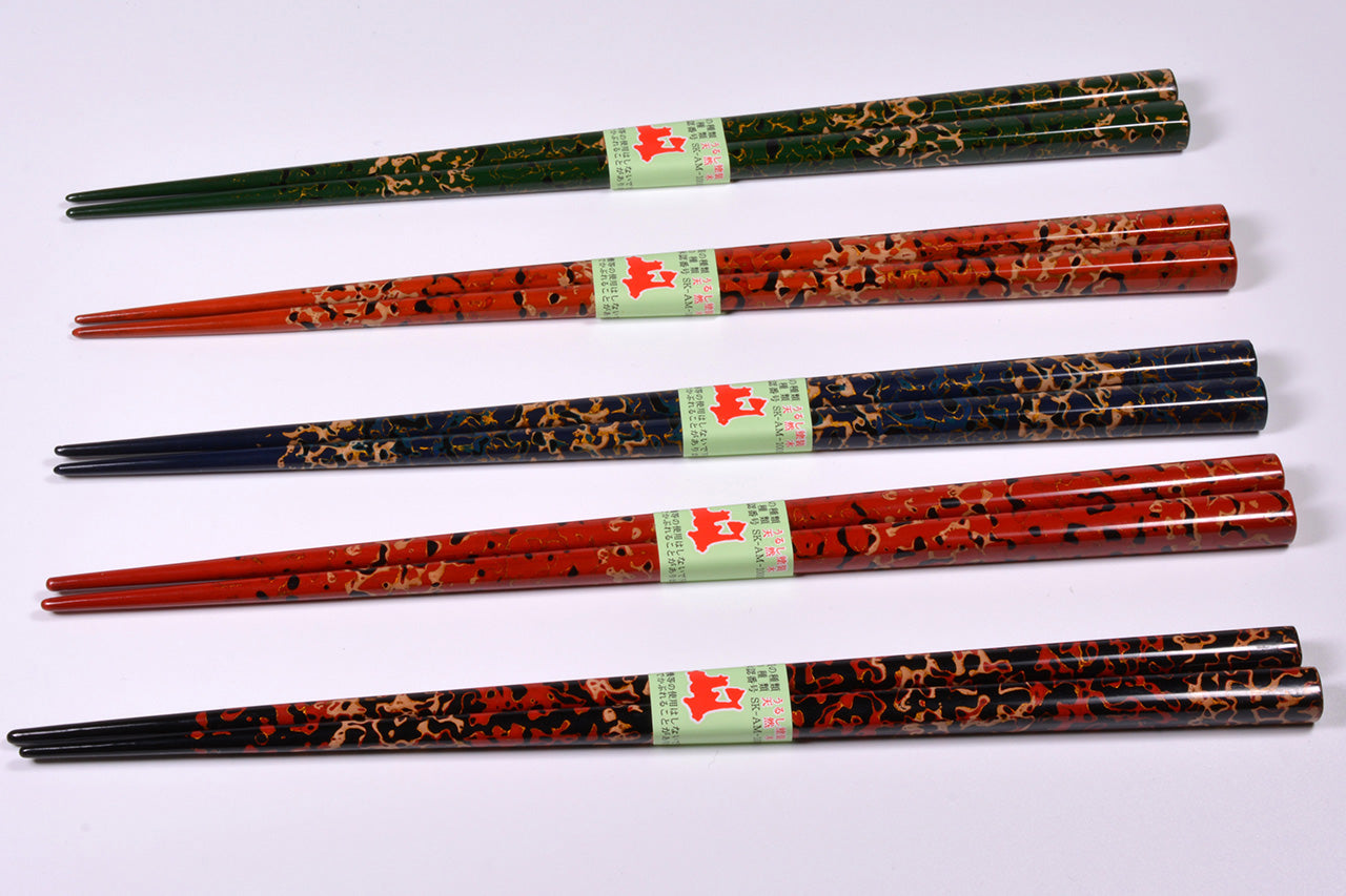 Cutlery, Chopsticks, Kara-nuri, Large, Green, 2 pairs - Akihiko Sakamoto, Tsugaru lacquerware