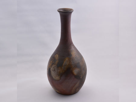花器 花瓶 中鶴首 五郎邊衛窯 備前燒 陶瓷器