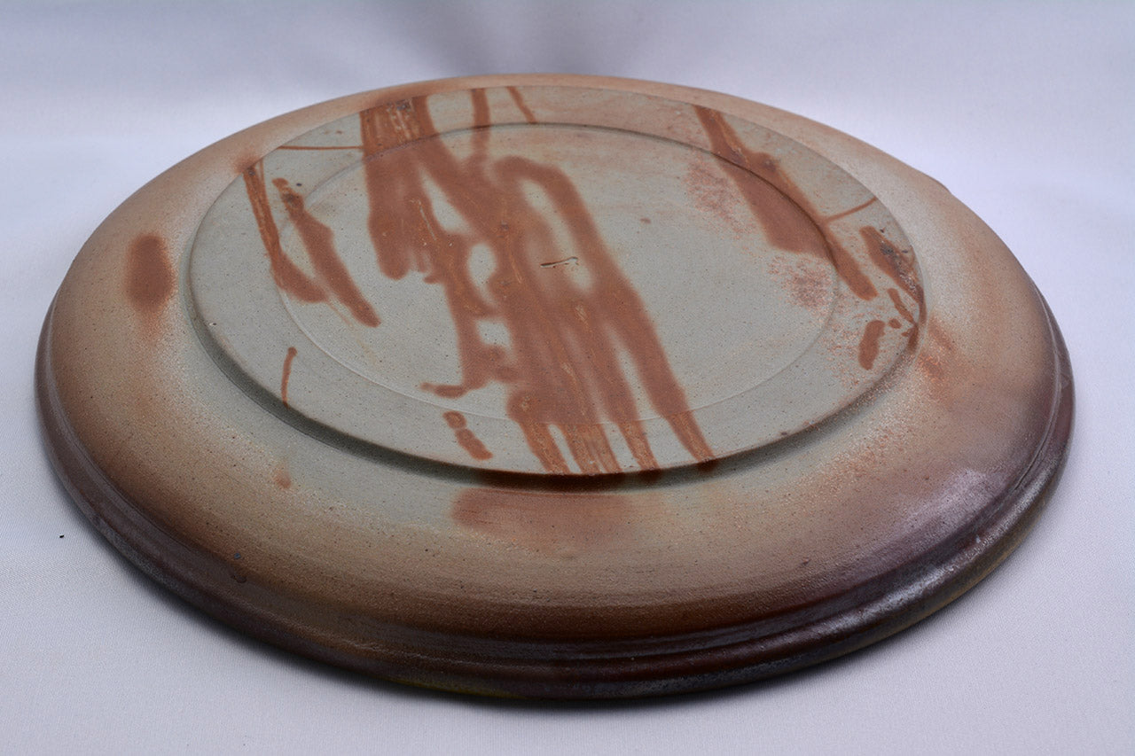 餐具 盤子 8寸圓盤 五郎邊衛窯 備前燒 陶瓷器