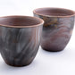 Drinkware, Pair of tumbler with wooden box - Gorobee-kiln, Bizen ware, Ceramics