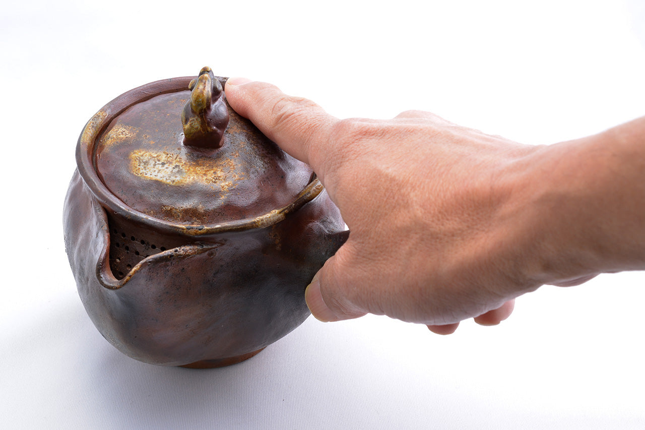 茶具 茶壶 狮子 五郎边卫窑 备前烧 陶瓷器