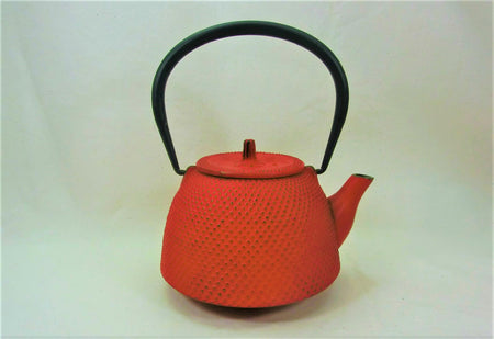 Tea supplies, Kyusu teapot, Nambu shape, Arare, 0.4L Red - Nambu ironware, Metalwork