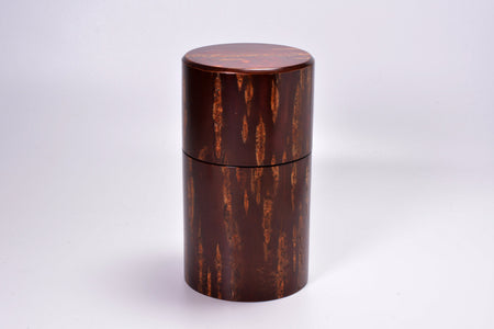 Cafe supplies, Full-bark coffee canister - Masao Nishimiya, Akita cherry bark work, Wood crafts
