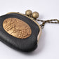 Fashion accessories, Clasp pochette with chain, Grape carving, 4-sun size - Toshiki Ozono, Kamakura carved lacquerware